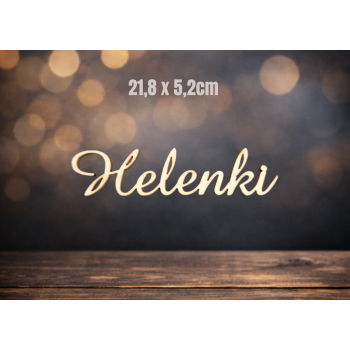 Helenki 5cm czcionka Amaze, sklejka 3mm
